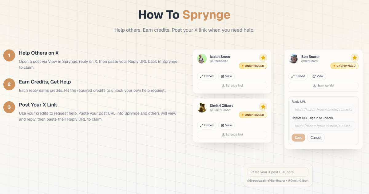 Sprynge - Community Help Platform